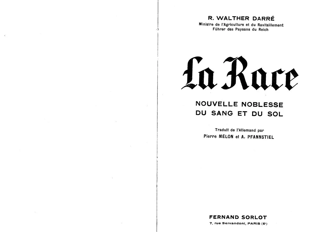Page 3 of 161, Darré Richard Walther La Race