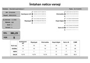Page 5, Ä°mtahan nÉ™ticÉ™ vÉ™rÉ™qi (4 cü siniflÉ™r)