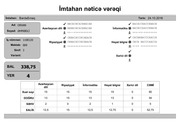 Page 4, Ä°mtahan nÉ™ticÉ™ vÉ™rÉ™qi (3 cü siniflÉ™r)