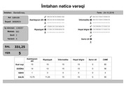 Page 5, Ä°mtahan nÉ™ticÉ™ vÉ™rÉ™qi (3 cü siniflÉ™r)