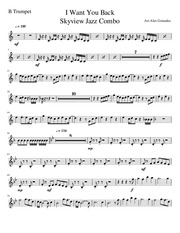 Page 1, i want you back jazz version B Trumpet