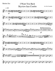 Page 1, i want you back jazz version Bariton Sax