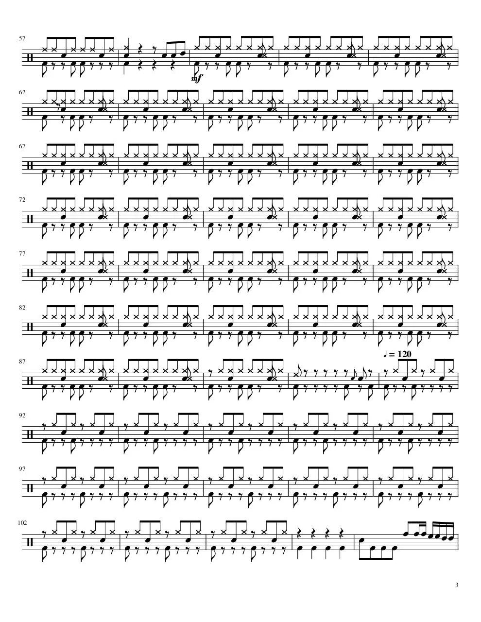Page 3 of 4, i want you back jazz version Drum