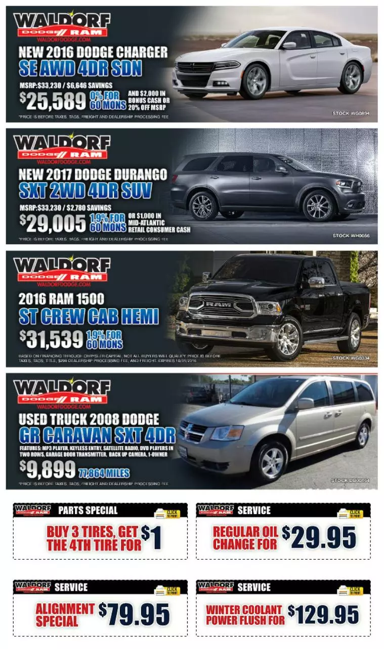 Page 1 of 1, Waldorf Dodge October email