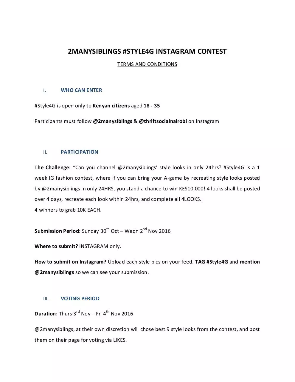Page 1 of 3, 2MANYSIBLINGS #Style4G Terms of Participation
