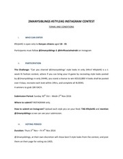 Page 1, 2MANYSIBLINGS #Style4G Terms of Participation