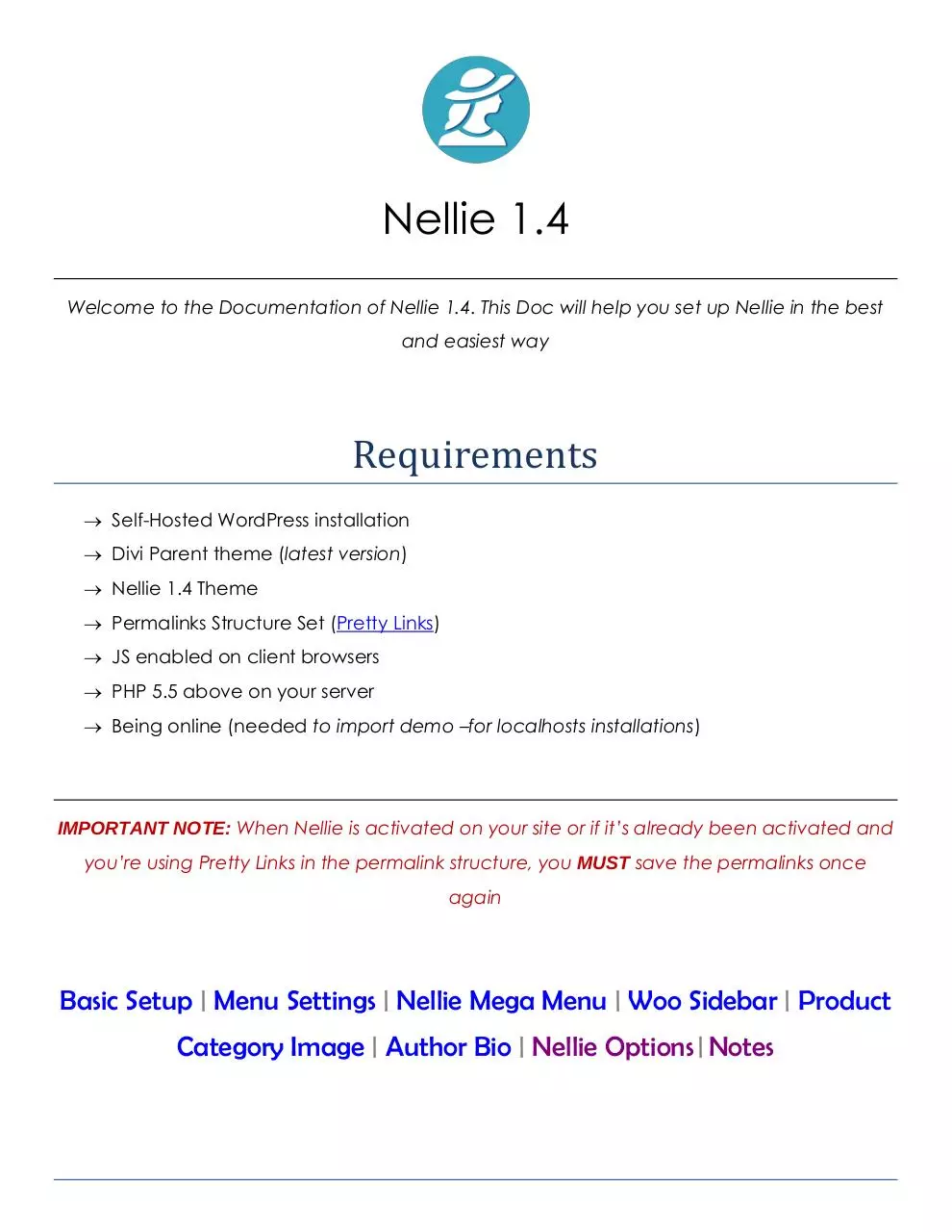 Page 1 of 46, DOCUMENTATION NELLIE 1.4