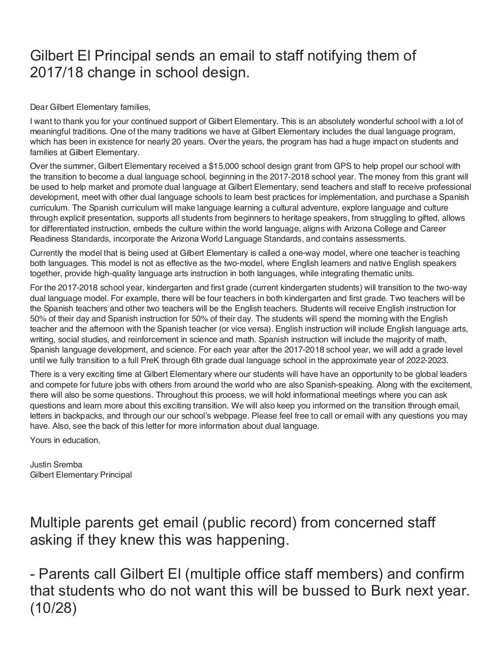 Page 1 of 7, Gilbert El Decision