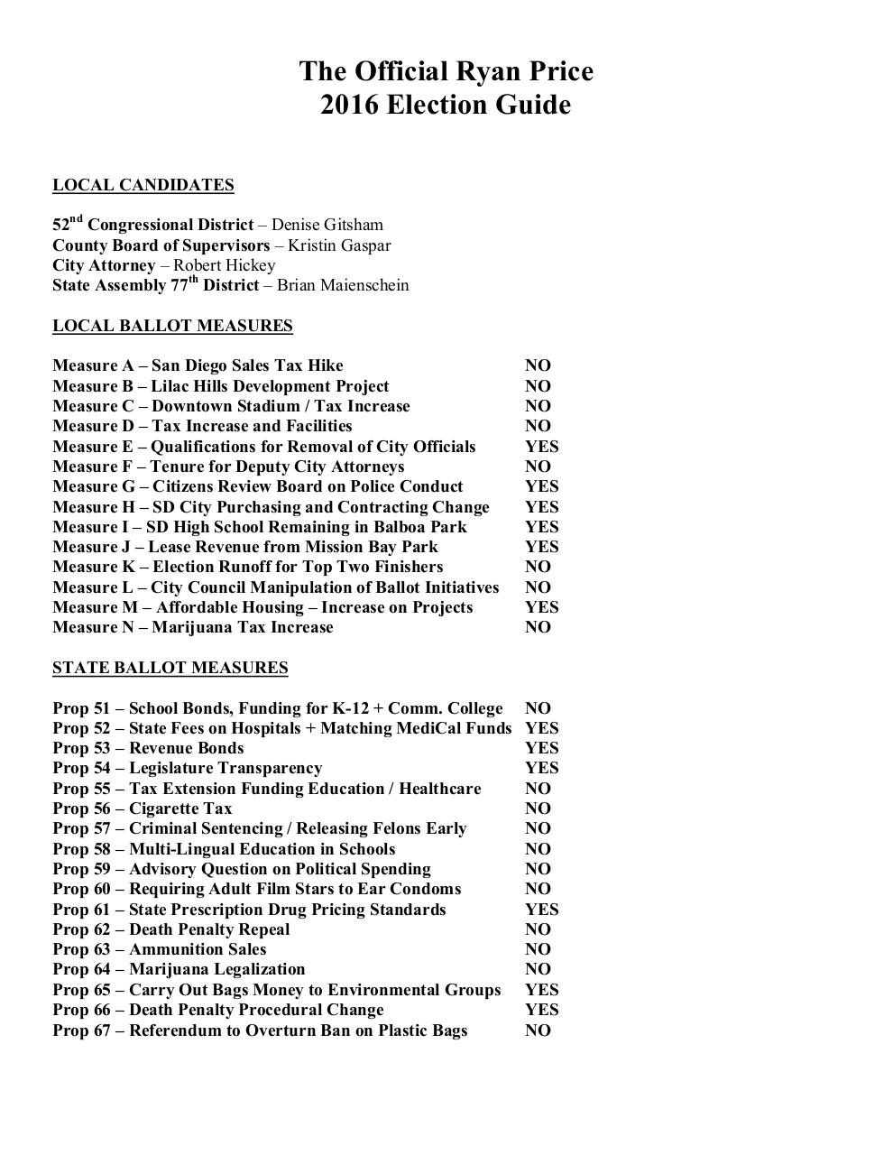 Document preview The Official Ryan Price 2016 Election Guide.pdf - page 1/1