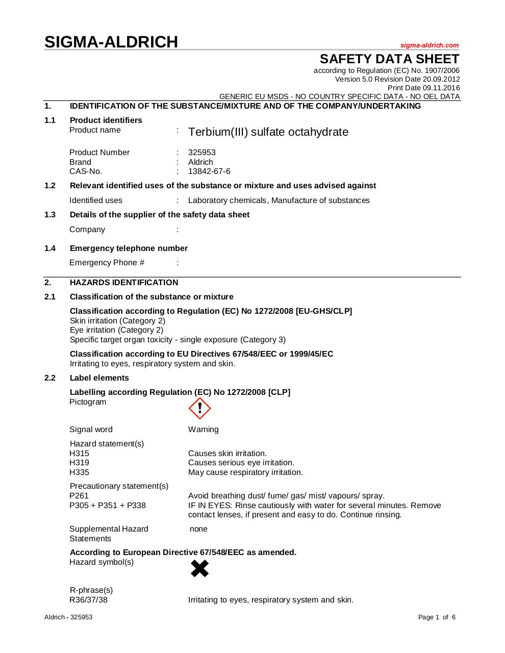 Terbium sulfate.pdf - page 1/6