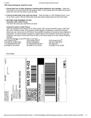 ups internet shipping shipment label