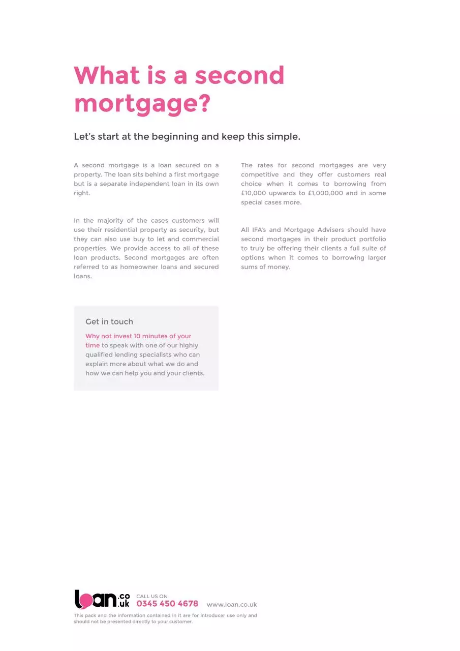 Document preview - What is a second mortgage.pdf - Page 1/1