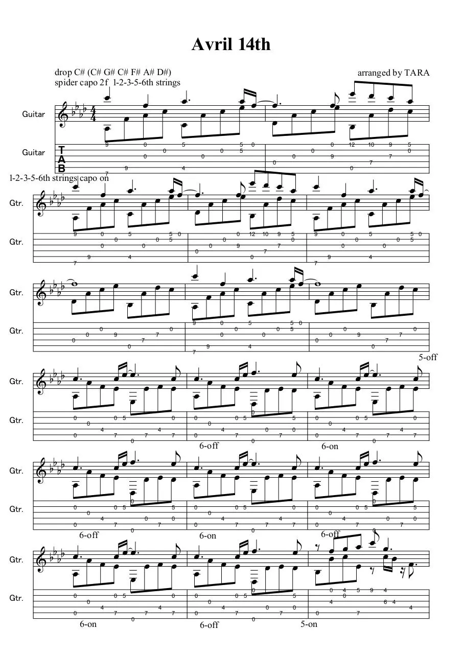 Page 1 of 3, Avril 14th tab