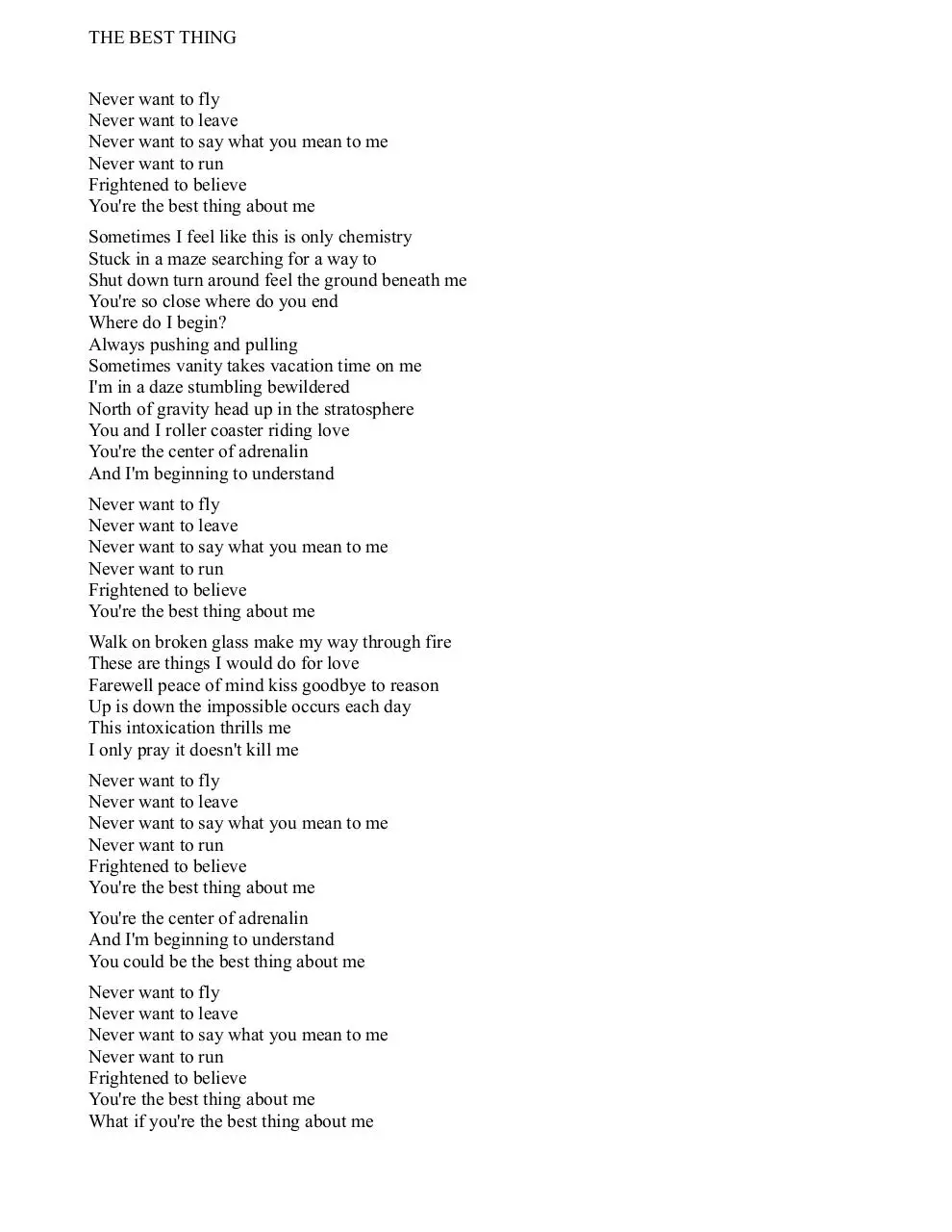 Page 1 of 2, THE BEST THING