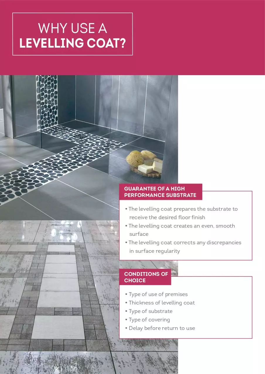 Page 2 of 6, Self leveller brochure 6 page