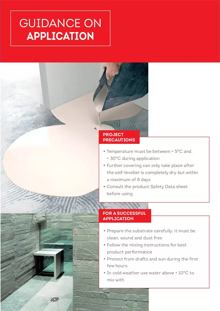 Page 3 of 6, Self leveller brochure 6 page