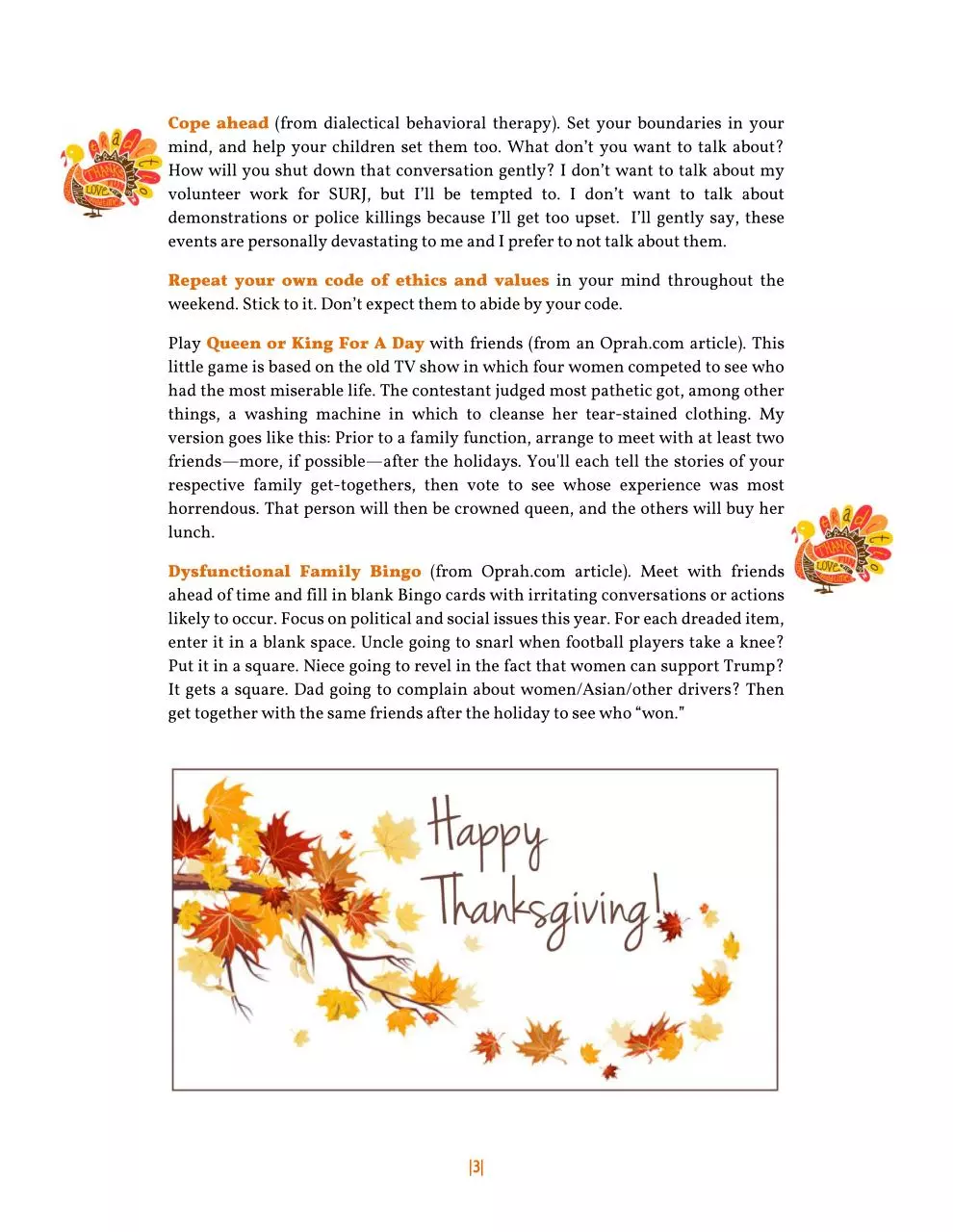 Page 3 of 3, A Guide to Surviving Holidays in Trumps America