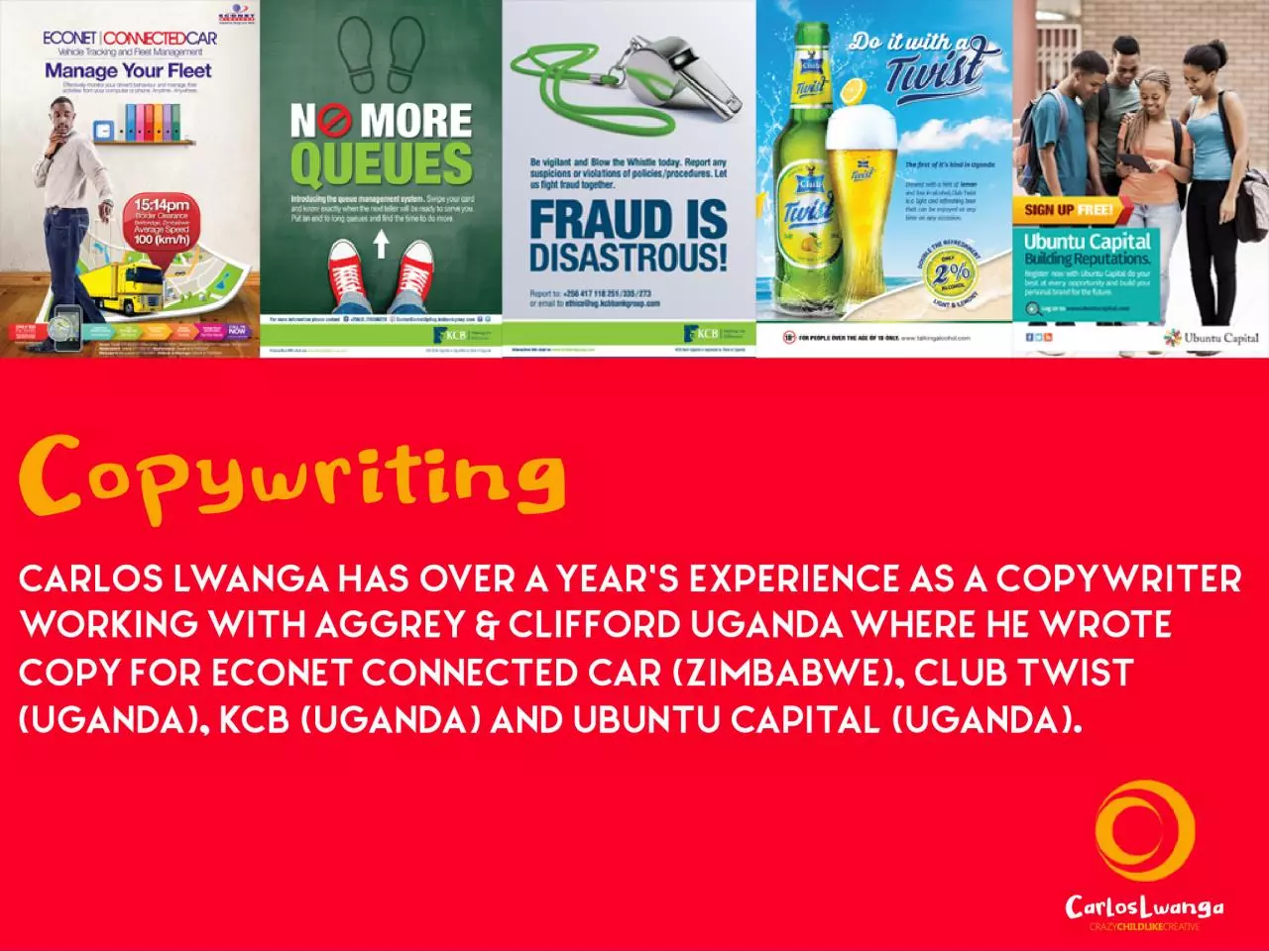 Page 4 of 7, Carlos Lwanga Creative Business Profile