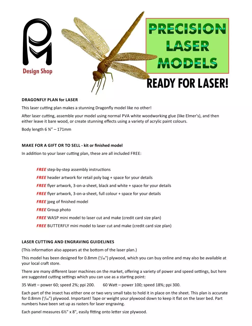 Page 1 of 11, Dragonfly pack
