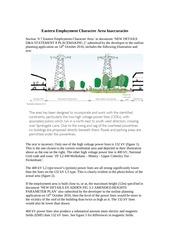 Page 1, Eastern Employment Character Area Inaccuracies