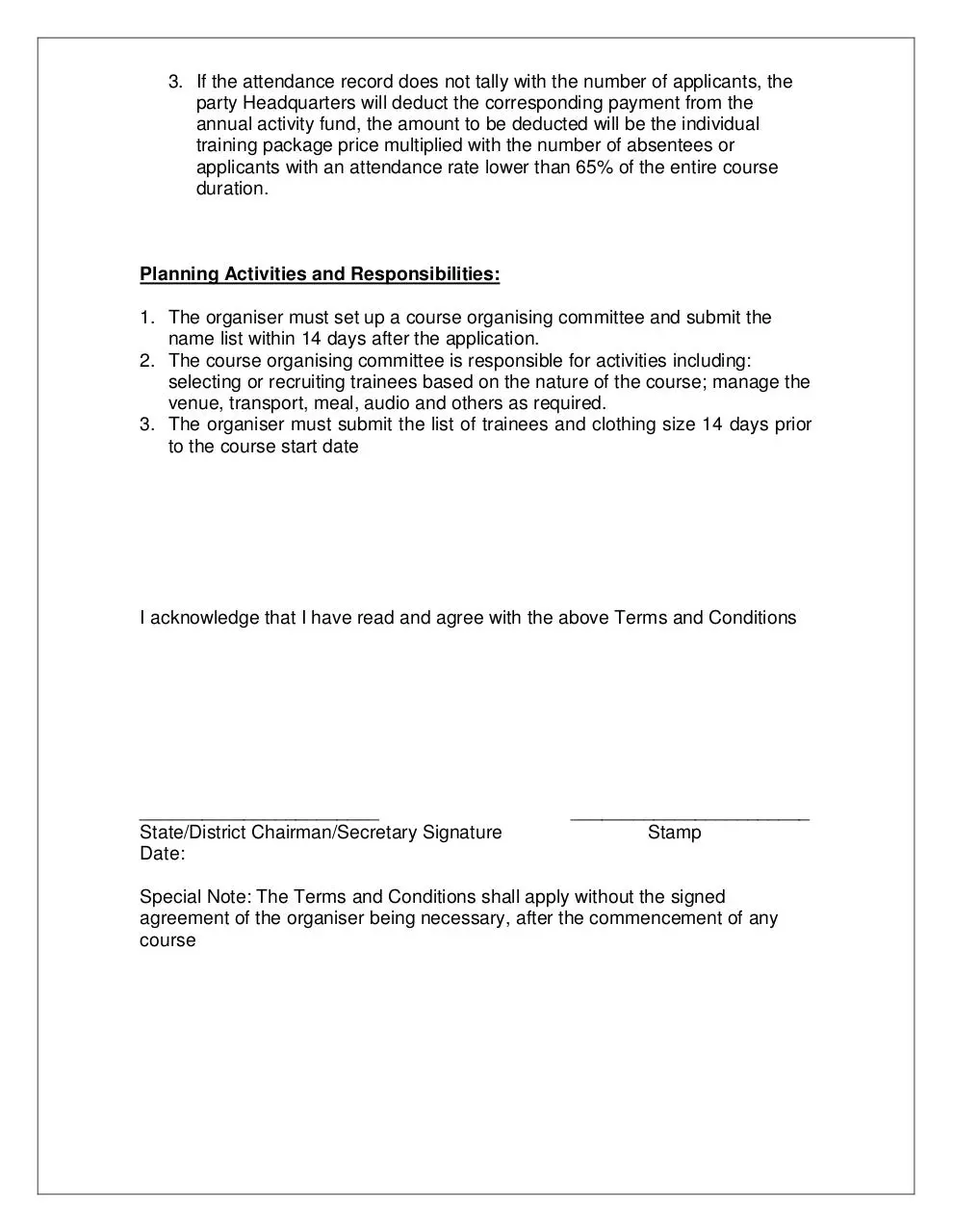 Page 4 of 4, SPS Seminar Application Form English