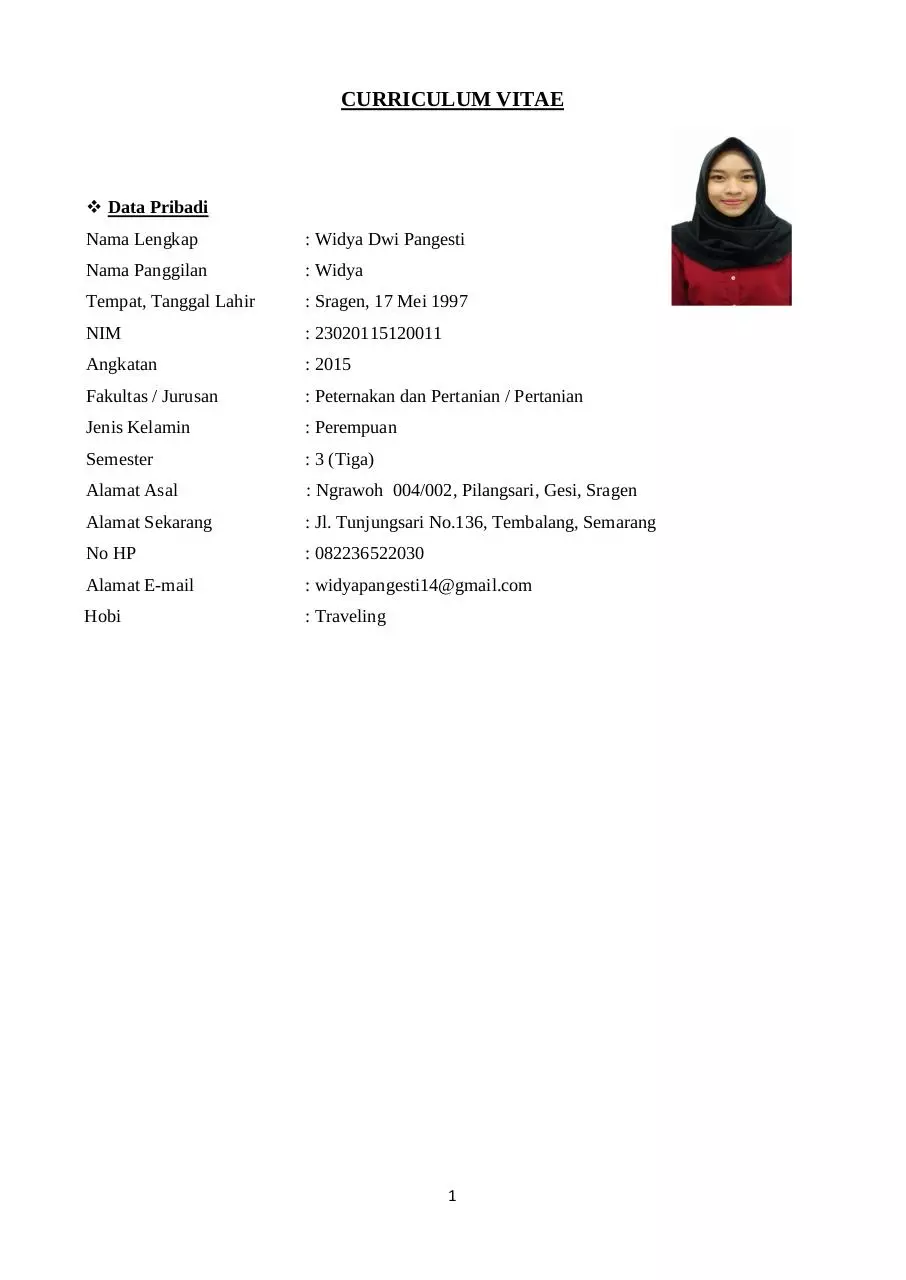 Page 1 of 1, WIDYA DWI PANGESTI TEKNOLOGI PANGAN UNDIP