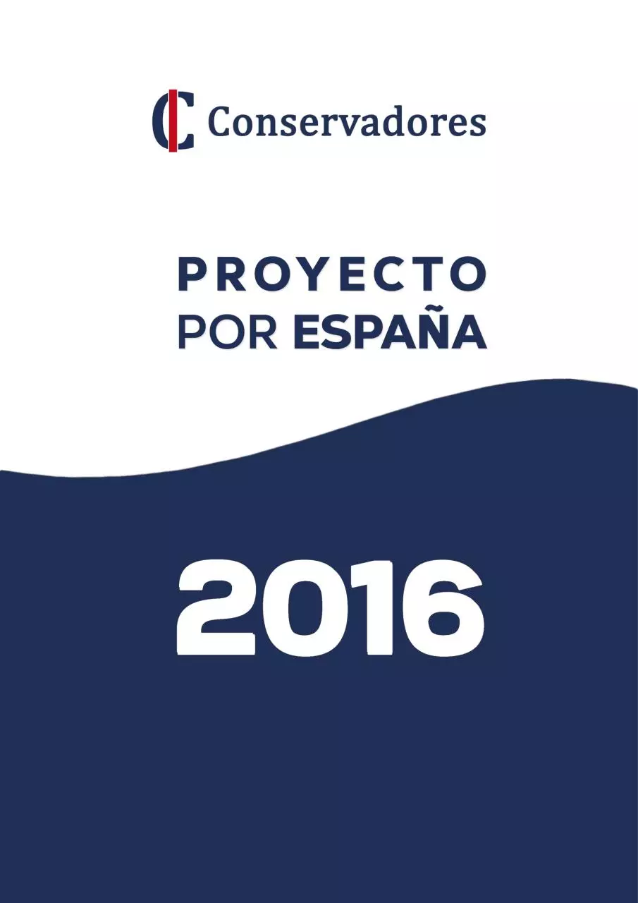 Page 1 of 17, Programa Electoral 2016 Conservadores