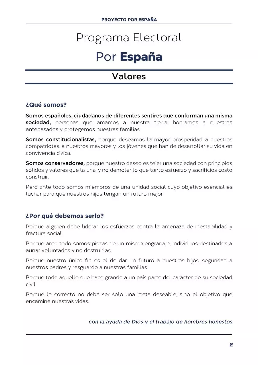 Page 4 of 17, Programa Electoral 2016 Conservadores