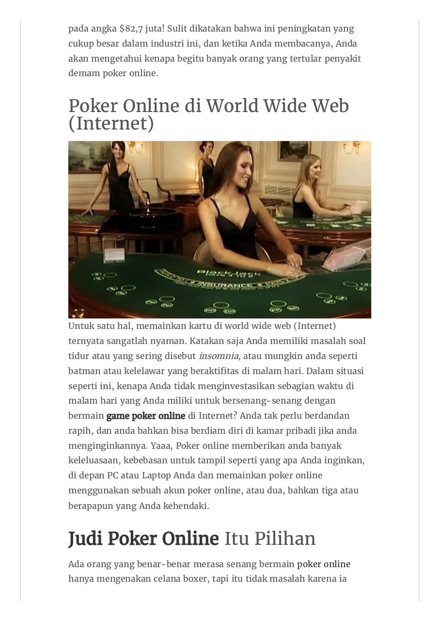 Document preview Alasan Kenapa Begitu Banyak Orang Terkena Demam Poker Online.pdf - page 3/5