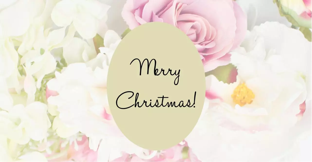 Document preview - Floral Merry Christmas Label.pdf - Page 1/1