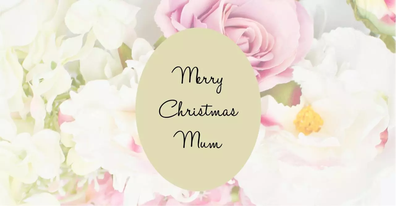 Document preview - Merry Christmas Mum Floral Label.pdf - Page 1/1