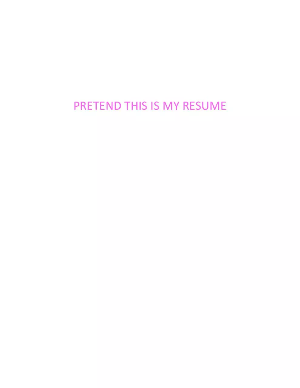 Page 1 of 1, MG FAKE RESUME (1)