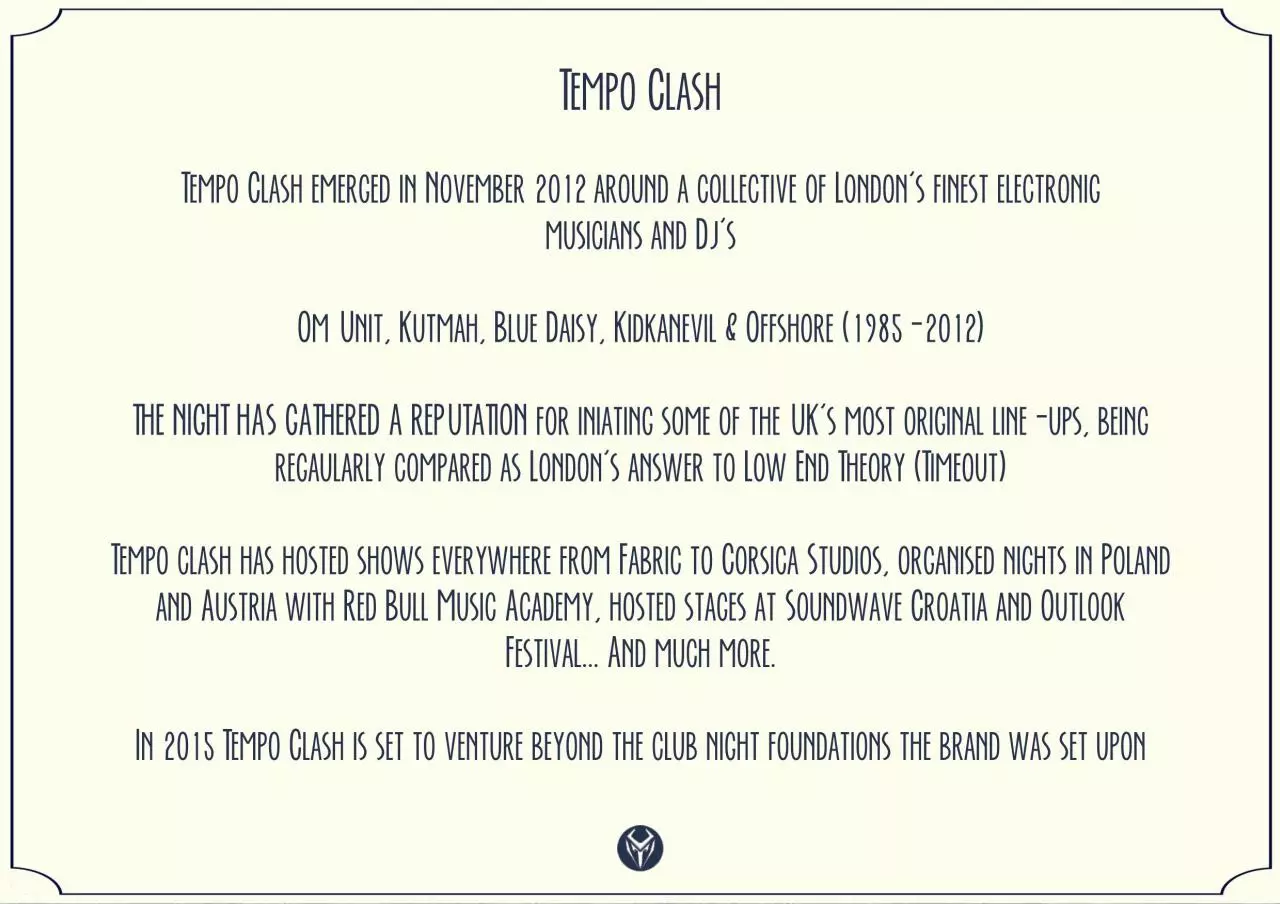 Page 2 of 9, Tempo Clash At The Barbican