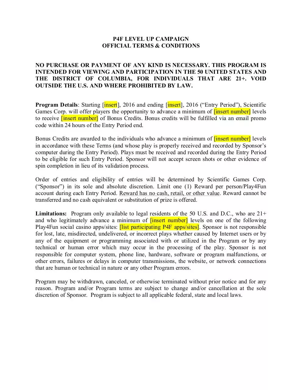 Document preview - Level Up Ts & Cs.pdf - Page 1/1