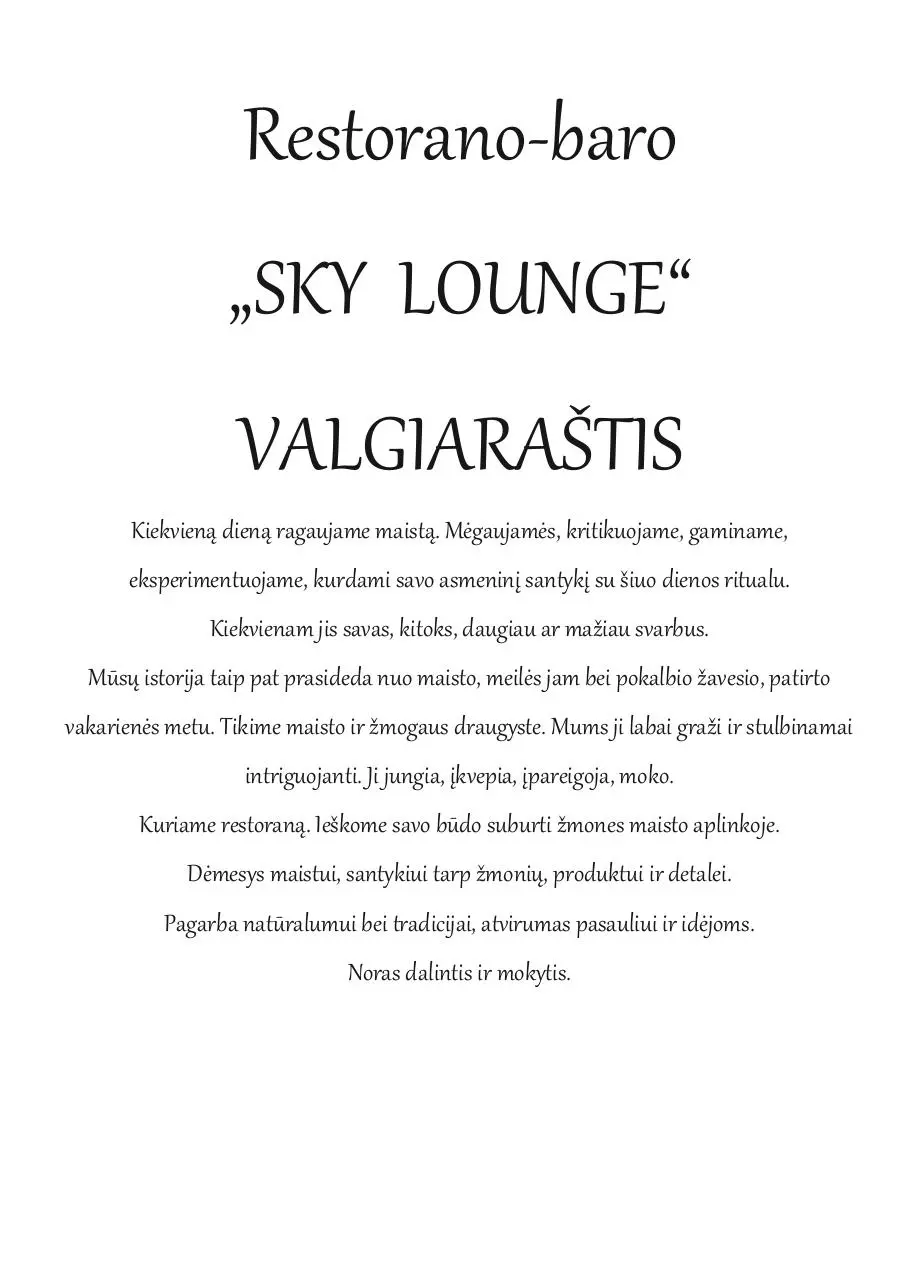 Page 1 of 7, Naujos meniu kainos maistas new