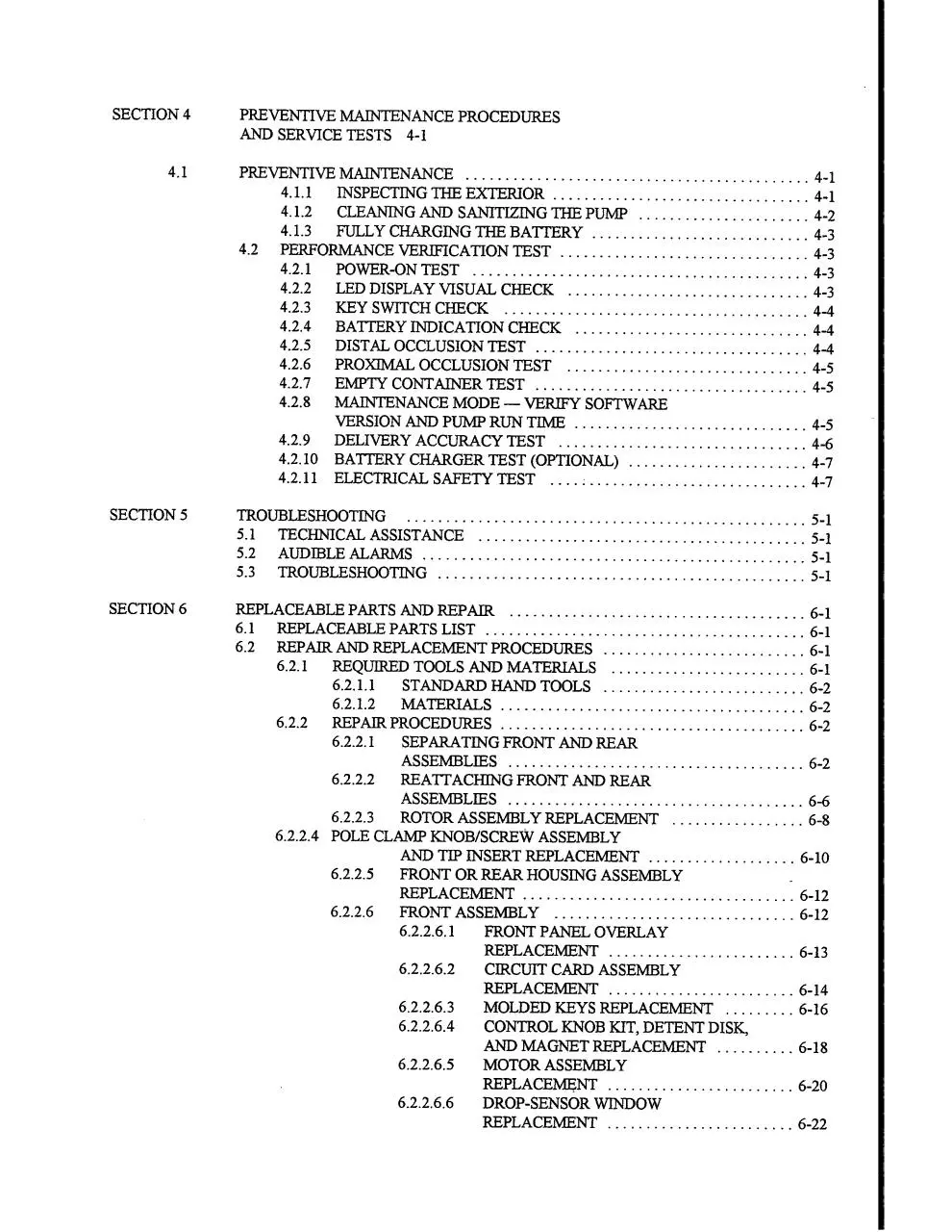 Page 4 of 102, Patrol Pump Technical Service Manual 62HF0311