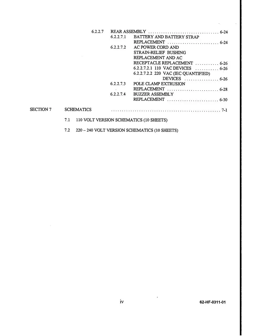 Page 5 of 102, Patrol Pump Technical Service Manual 62HF0311
