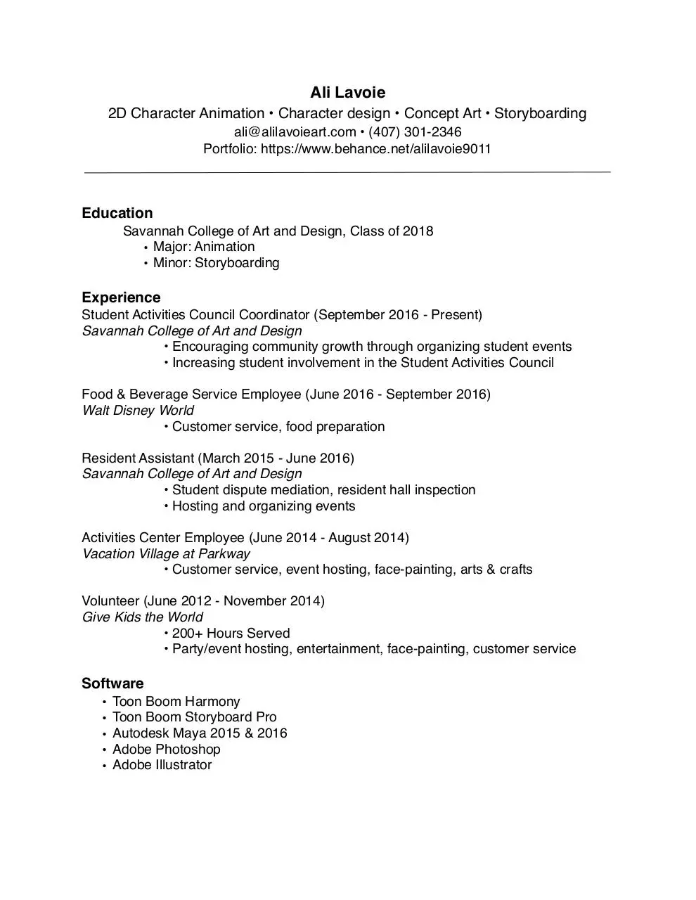 Document preview - AliLavoie_resume (1).pdf - Page 1/1