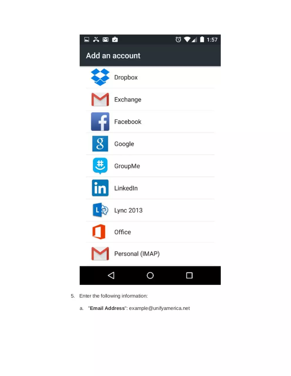 Page 4 of 9, Android Nexus Set up guide UA