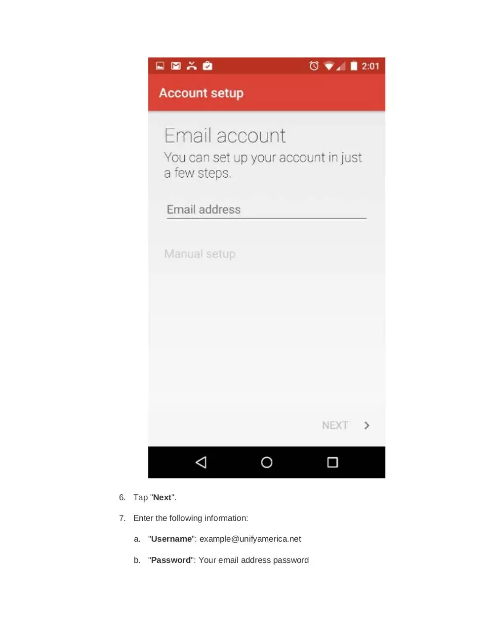 Page 5 of 9, Android Nexus Set up guide UA
