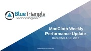 Page 1, Blue Triangle ModCloth Weekly Performance Update 12.13