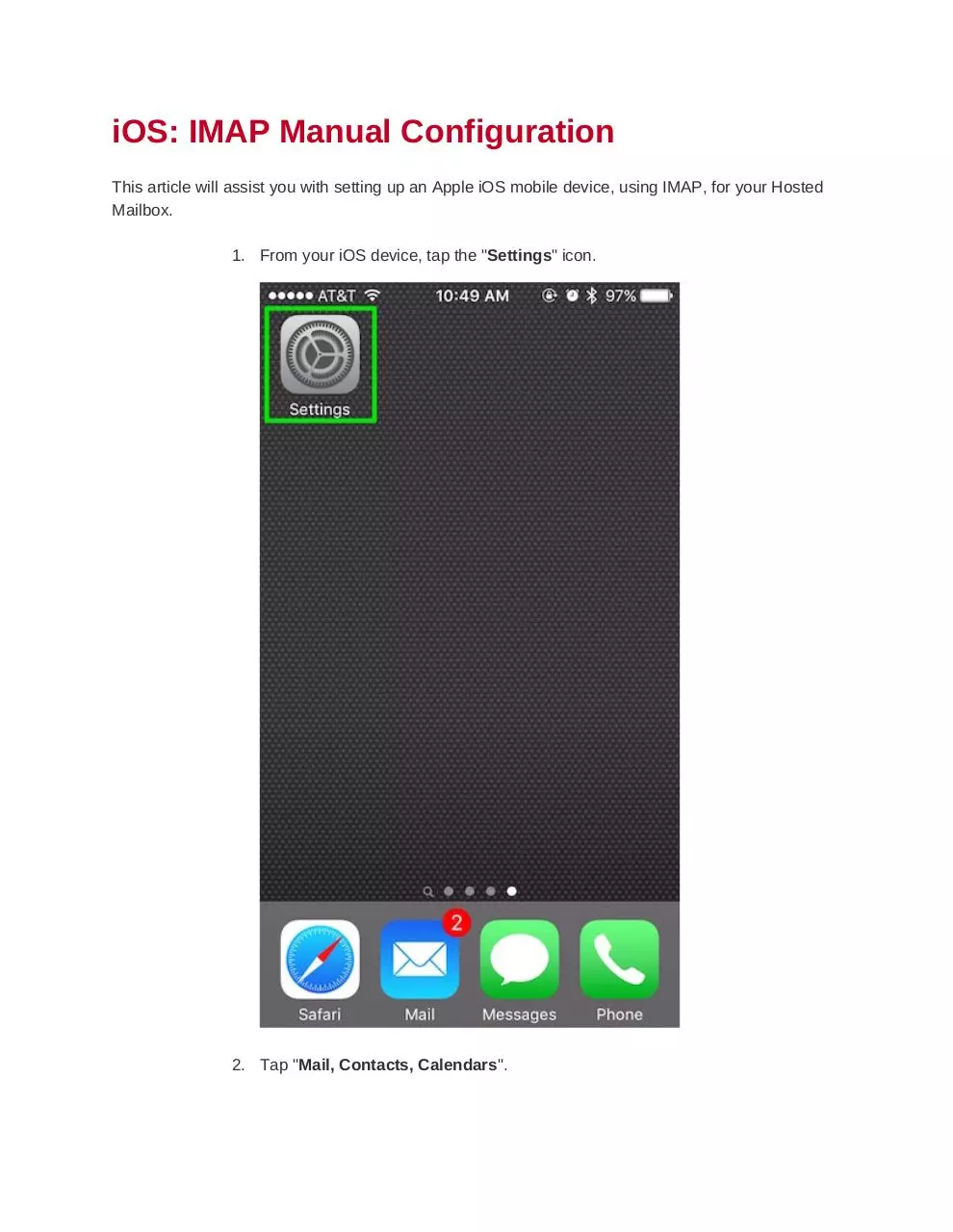 Page 1 of 12, iOS Device Set Up Guide (UA) (1)