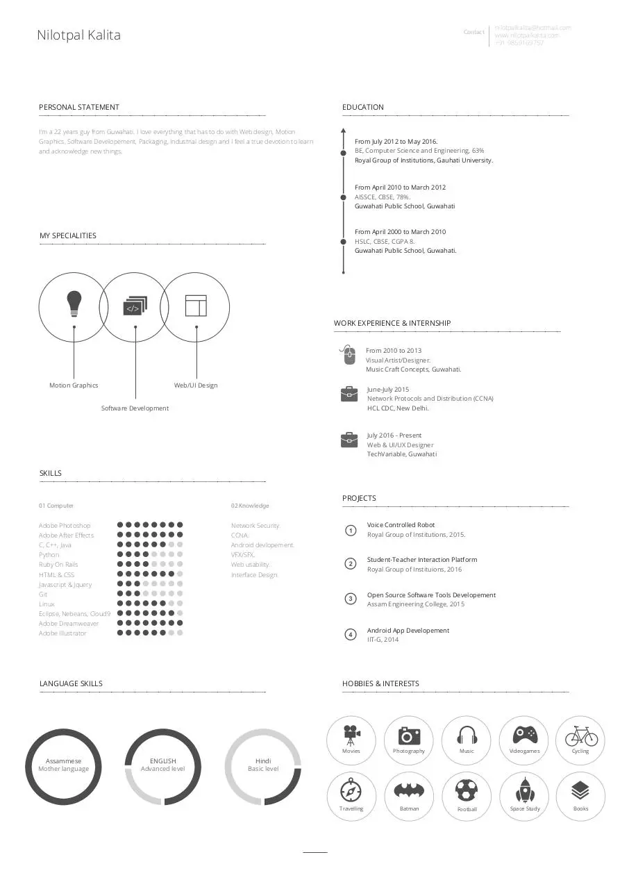 Page 1 of 1, RESUME