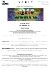 Page 1, Repetitive Beats Press Release