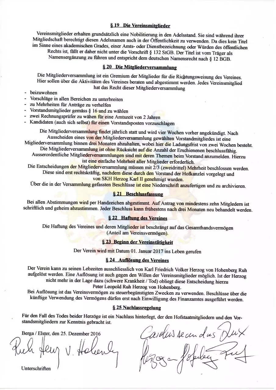 Page 5 of 5, Satzung Seite 1 5 Herzogtum Hohenberg Ruh(1)