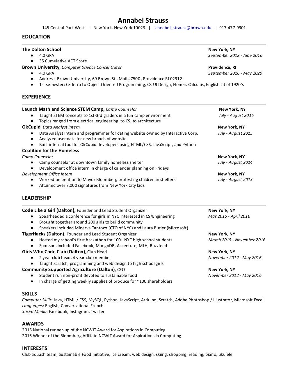 Document preview Annabel_Strauss_resume.pdf - page 1/1
