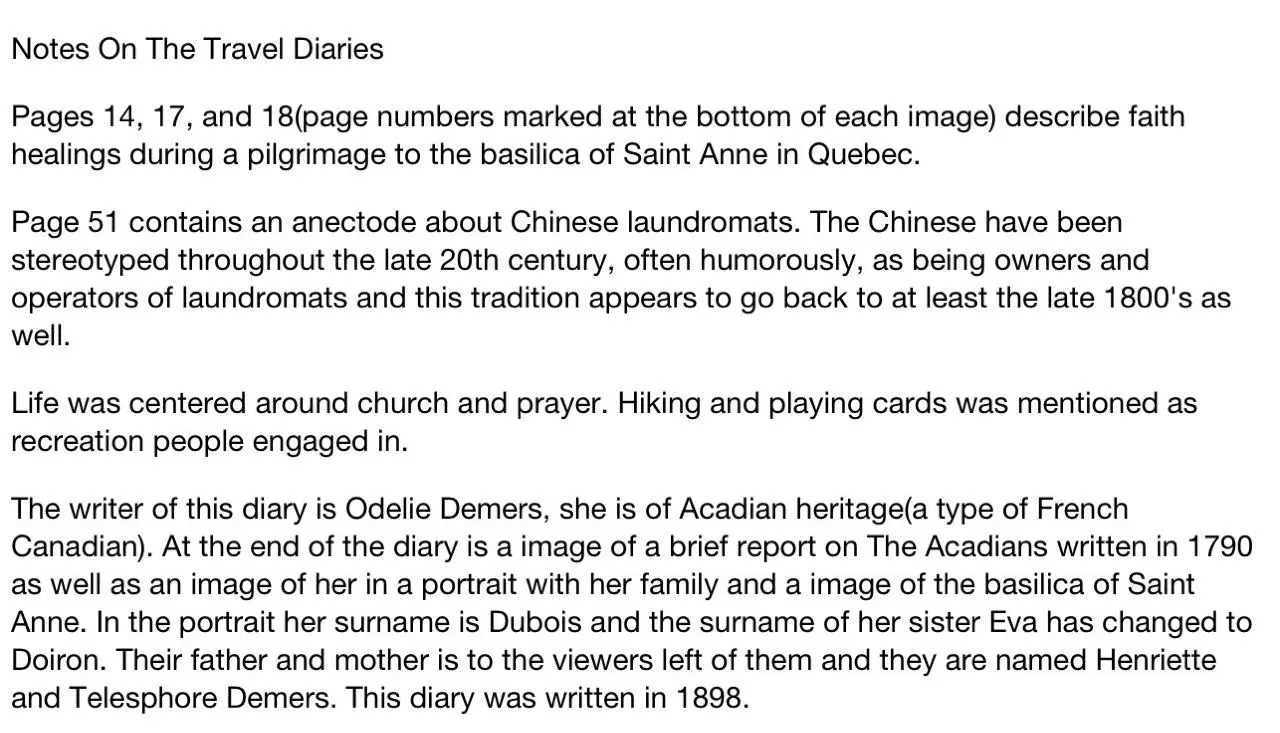 Page 1 of 61, Odelie's Travel Diary Clear Version