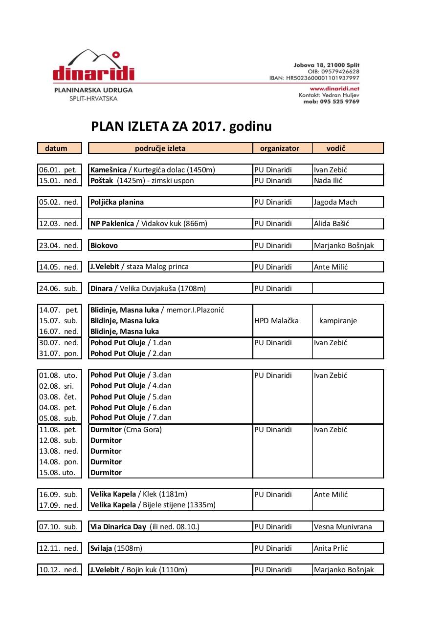 Document preview Plan-izleta-2017..pdf - page 1/2
