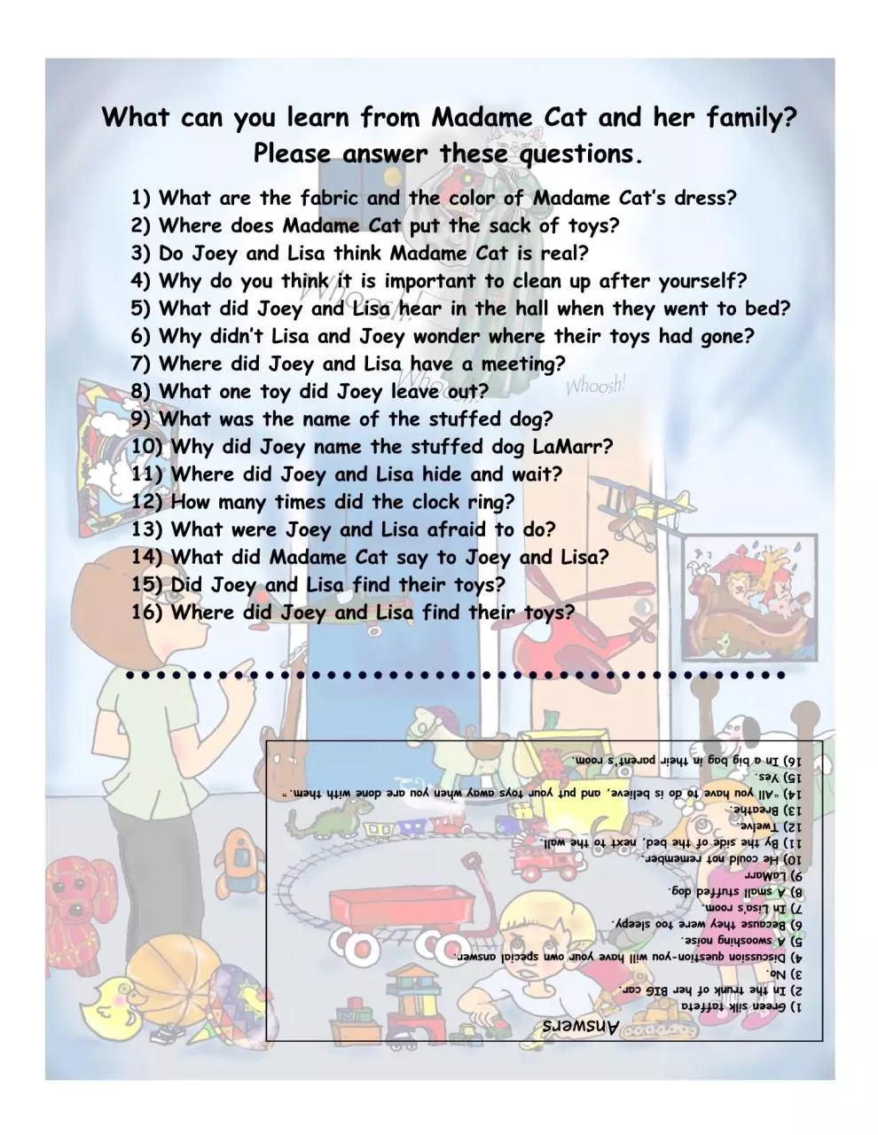 Document preview - Madame Cat Q and A Activity Page.pdf - Page 1/1