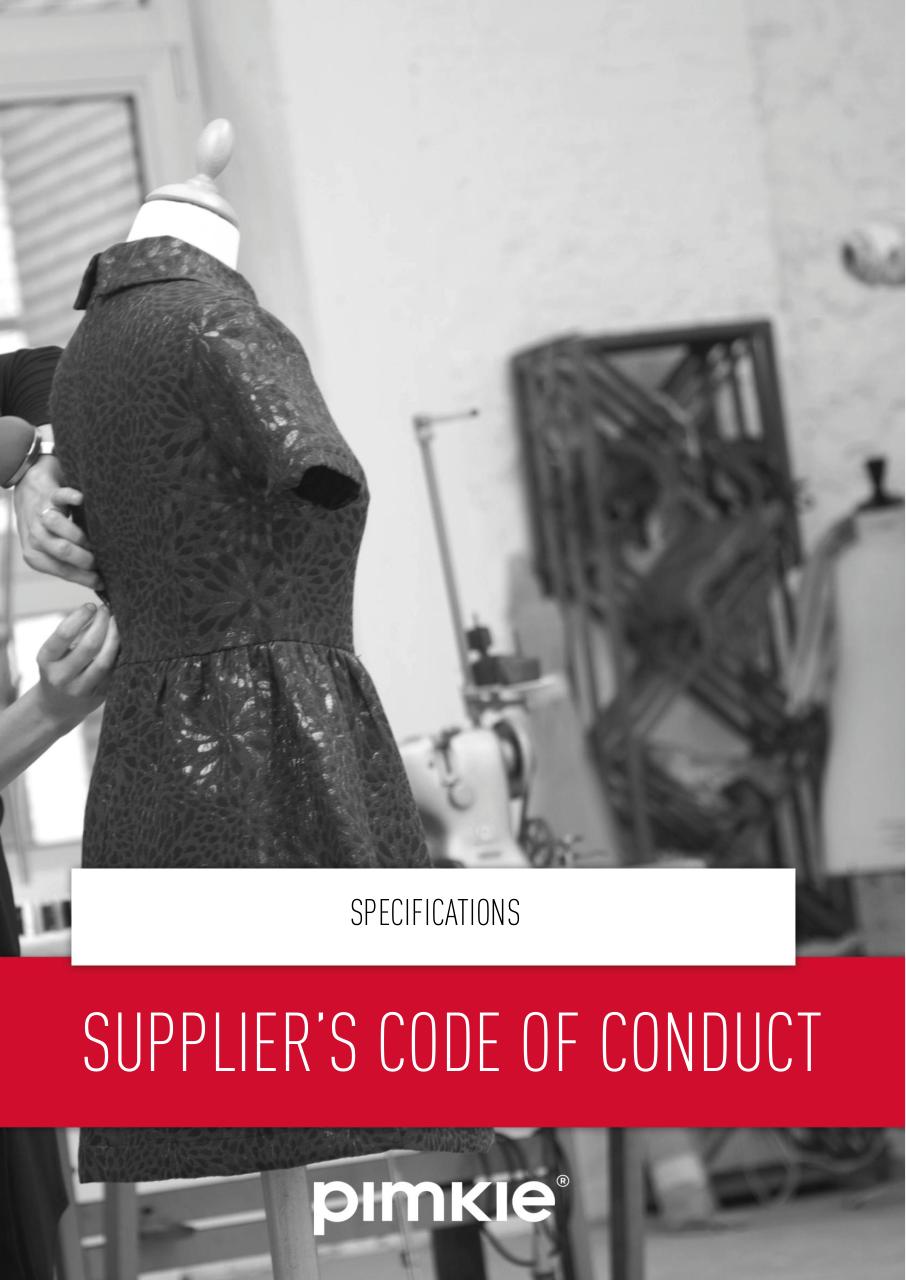 PIMKIE Supplier's code of conduct - V7 - April 2015.pdf - page 1/10